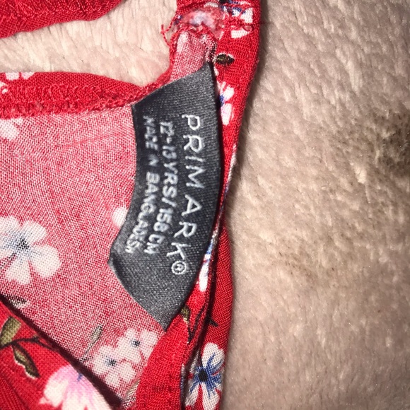 Flower Red Top - Primark - Picture 2 of 2